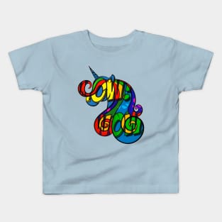 Colorful Unicorn Icon Kids T-Shirt